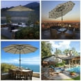 thumbnail image 3 of Yescom 9 Ft 3 Tier Patio Umbrella with Solar LED Crank Tilt Button Aluminum Yard Pool, 3 of 9
