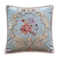 thumbnail image 2 of Steadline 19 Inch European Jacquard Throw Pillow - Luxury Sofa Back Cushion with Embossed Floral Pattern - Car Seat Bedroom Decorative Pillow Cover - Home Decor Accent Piece, 2 of 7