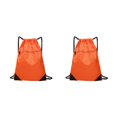 thumbnail image 2 of VONKY Portable Nylon Drawstring Bag Sack Beach Gym Backpack Shoes Bags Convenient and Versatile Orange 2Set, 2 of 6