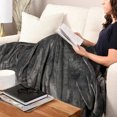 thumbnail image 3 of Life Comfort Luxury Plush Blanket, Queen  (Dark Grey), 3 of 3