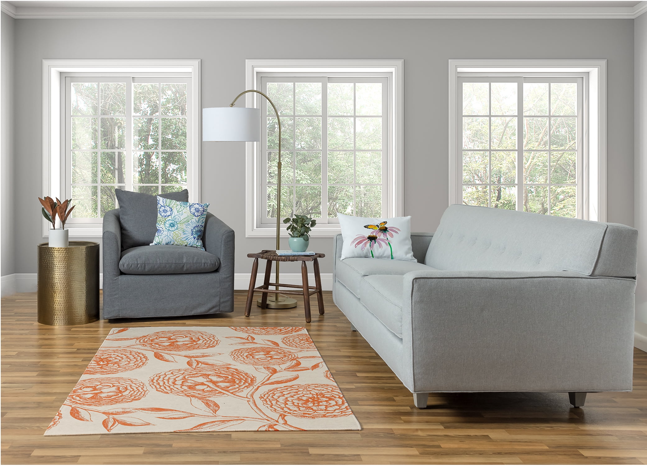 Simply Daisy Botanical Blooms Floral Area Rug, 4' x 6'