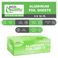 thumbnail image 2 of [1000 Count] Pre Cut Pop Up Premium Silver Aluminum Foil Sheets, 9 x 10.75 inch - For Restaurants, Lunch, Takeout, To Go, Lunch bag, Sandwich, Catering, Kitchen, Grill, Stove, Baking, Disposable, 2 of 7