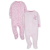 Zip Up Sleep n Play Sleeper, 2pk (Baby Girl)
