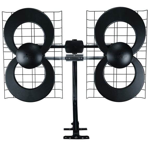Antennas Direct ClearStream 4 UHF Indoor Outdoor TV Antenna, Multi-Directional, 70 Mile Range, 4K 8K UHD, NEXTGEN TV - with 20-In. Mast, Reflectors