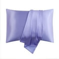thumbnail image 2 of COM1950s Simulated Silk Pillowcase Set for Hair and Skin Care, Soft Hypoallergenic with Envelope Closure, 20x30 Inch Standard Size Gentle on Sensitive Skin, 2 of 8