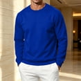 thumbnail image 6 of YNGKMEA Men's Sweatshirt Crewneck Sweatshirt Loose Solid Color Long Sleeve Pullover Top, 6 of 6