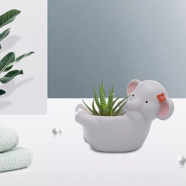 s Suculentas de Dibujos Animados de Cerámica de Animales de Bonsái s de Cerámica para Plantas Macetero Escritor CUTICAT Macetas suculentas