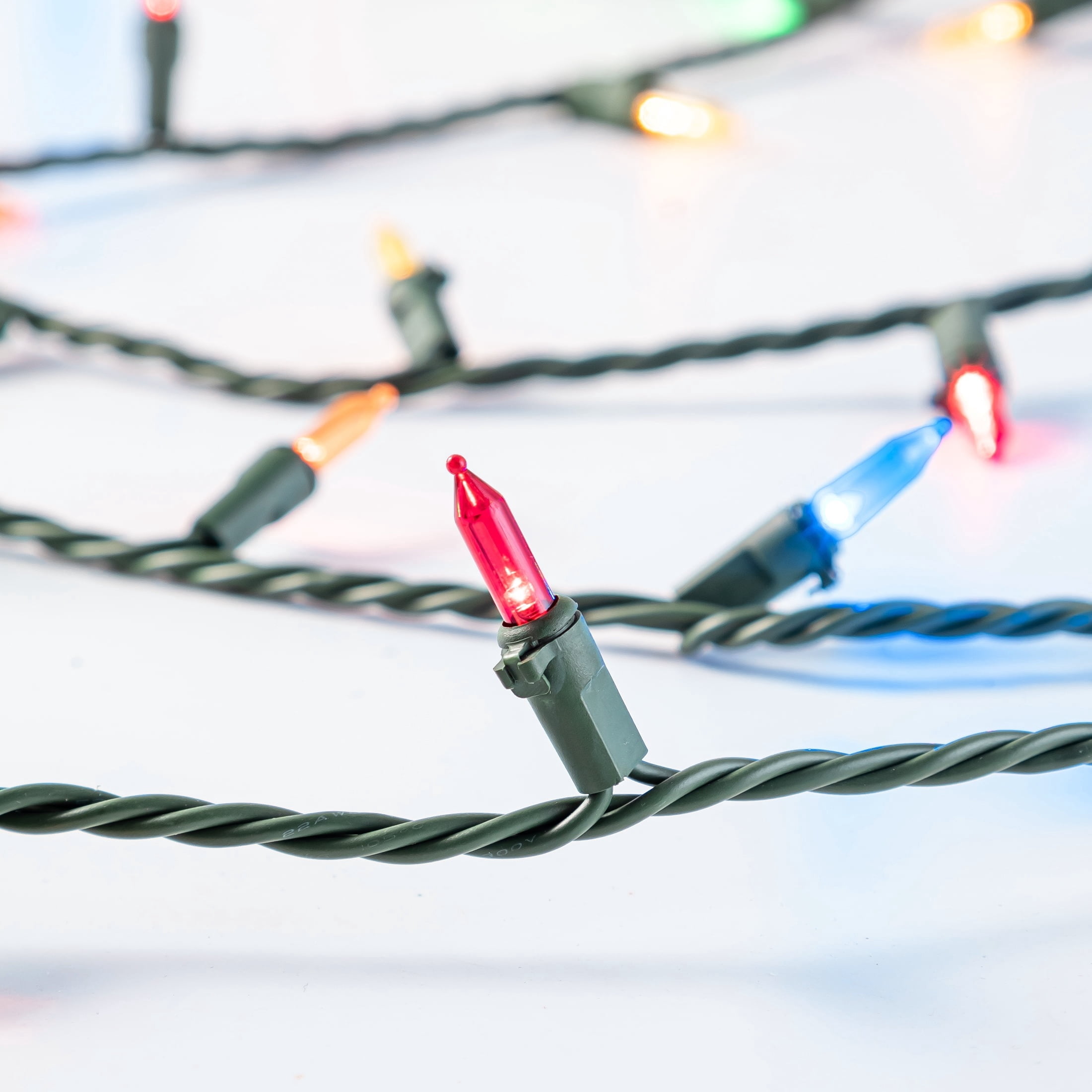 Indoor/Outdoor 500-Count LED Mini Christmas String Lights, Multicolor, Green Wire, 114', by Holiday Time
