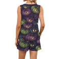 thumbnail image 6 of Halloween Short Outfits for Women 2 Piece Sets Candy Pumpkin Sleeveless Spooky Tank Tops and Castle Witch Hat Wide Leg Funny Shorts, M, 6 of 6