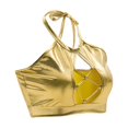 thumbnail image 4 of Women‘s Shiny Bra Rave Bandeau Vest Bra Holographic Crop Top Backless Metallic Rave Suit, 4 of 6