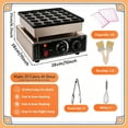 thumbnail image 2 of Electric Poffertjes Maker, 950W Commercial Grade Pancake Pan with Precise Temperature Control for Home Breakfast Outdoor Events, 2 of 9