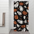 thumbnail image 2 of Black Halloween Ghosts and Pumpkins Shower Curtain 36"x72" ,Bathroom Decorative Shower Curtains Set with 12 Hooks,Modern Waterproof Washable Shower Curtain, 2 of 6