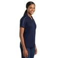 thumbnail image 4 of Sport-Tek Ladies Micropique Sport Wick Piped Polo-3XL (True Navy/ White), 4 of 6