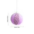 thumbnail image 3 of Purple Christmas Ball Ornaments Light Foam Hanging Baubles for Holiday Tree Party Decor, 3 of 6