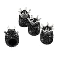 thumbnail image 4 of 4 tapones de válvula de aire con diamantes de imitación para neumáticos/ruedas de coches, SUV y camiones, a prueba de fugas. Negro, 4 of 6