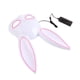 thumbnail image 4 of Máscara de mascarada de conejo lindo plástico blanco con máscara de conejo de media cara de luz fría EL para club nocturno, 4 of 8