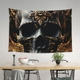 thumbnail image 4 of Gaeub Gold Pattern Black Skull Print Tapestry Wall Hanging(60x40 inches),Tapestry Home Decor,Wall Art for Living Room Bedroom Home Decor, 4 of 8