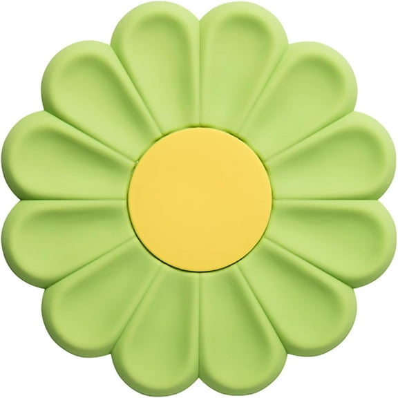 Daisy Trivet for Hot Pots and Dishes, 6.7 Inch Round Flexible Silicone Pot Holders Hot Pads, Anti-Slip Coaster, Heat Resistant Mat Multi-Use Creative Placemat, Hot Pads for Kitchen