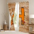 thumbnail image 3 of Homewish Boys Sport Basketball Curtains Pack of 2 (42x84 Each), Initial H Letter Curtains Blackout, Chic Stripes Abstract Bedroom Curtains, Blackout Curtains Decor, 3 of 6