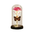 thumbnail image 2 of Rosa de San Valentín para mujer, rosa colorida y luminosa con cubierta de cristal, para mujer, mamá, San Valentín, aniversario, cumpleaños., 2 of 7