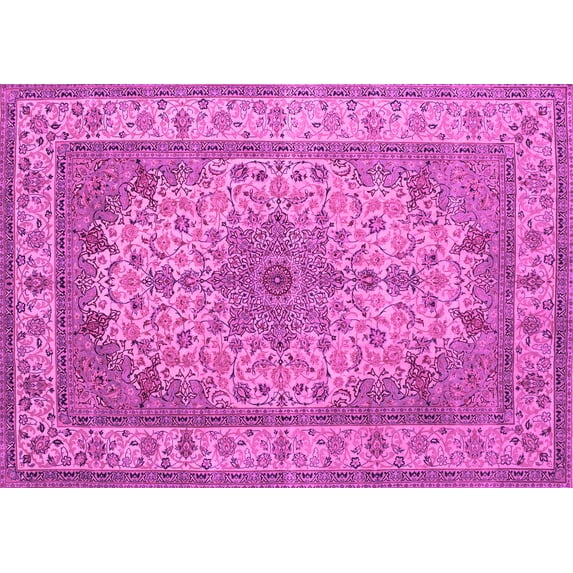 Ahgly Company Indoor Rectangle Medallion Pink Traditional Area Rugs, 2' x 3'
