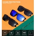thumbnail image 3 of KALIYADI Polarized Sunglasses for Men and Women,Classic Square Sun Glasses with UV Protection for Driving Fishing, 3 of 10
