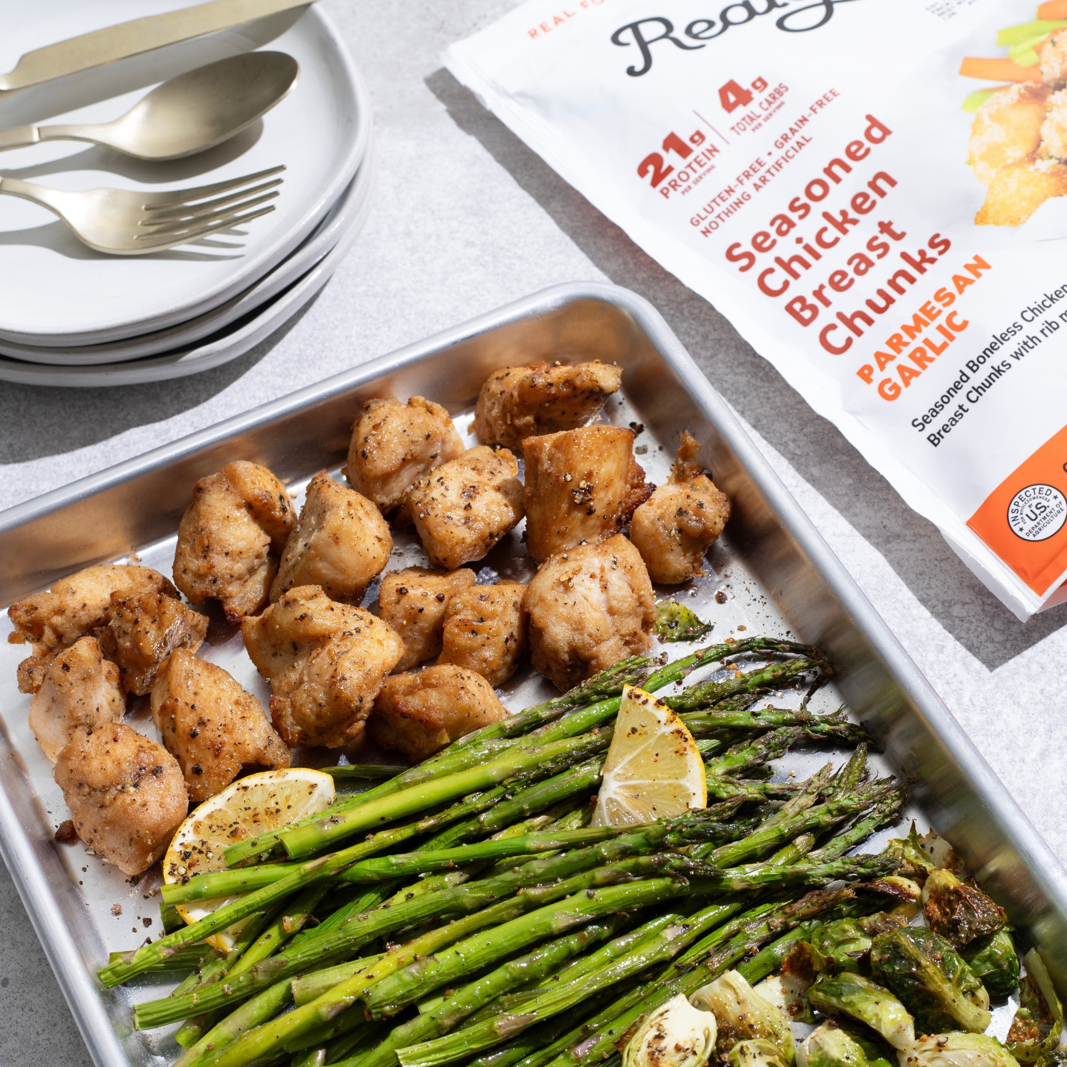 Realgood Foods Co. Parmesan Garlic Chicken Breast Nuggets, 20 oz Bag (Frozen)