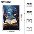 thumbnail image 3 of Colorful Butterflies Fly on Book Notebooks 1-subject Journal 60 Sheets A5 College Ruled Paper Detachable Ring 8.3"x5.7", 3 of 8