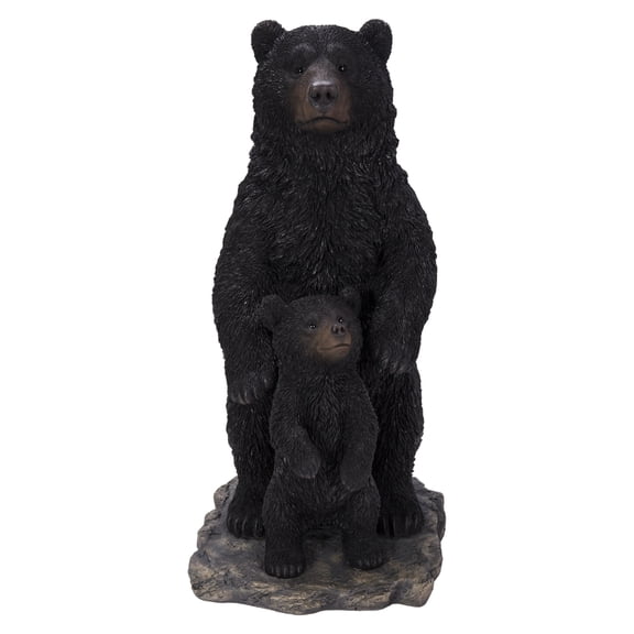 Hi-Line Gift Ltd. Standing Mother & Baby Black Bears