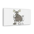 thumbnail image 5 of Moose Reading Newspaper On Toilet Funny Canvas Wall Art for Home Decor Ready-to-Hand, 5 of 18