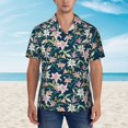 thumbnail image 4 of Daiia Lilies Flowers Hawaiian Shirt for Men Gentle Cotton Regular Short Sleeve Casual-3X-Large, 4 of 9