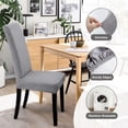 thumbnail image 5 of (4 Pieces,Silver Grey)-Chair Slipcovers Dining Chair Slipcovers Stretch Chair Cover Universal Washable Detachable Slipcover for Dining Room Office Hotel Wedding, 5 of 5