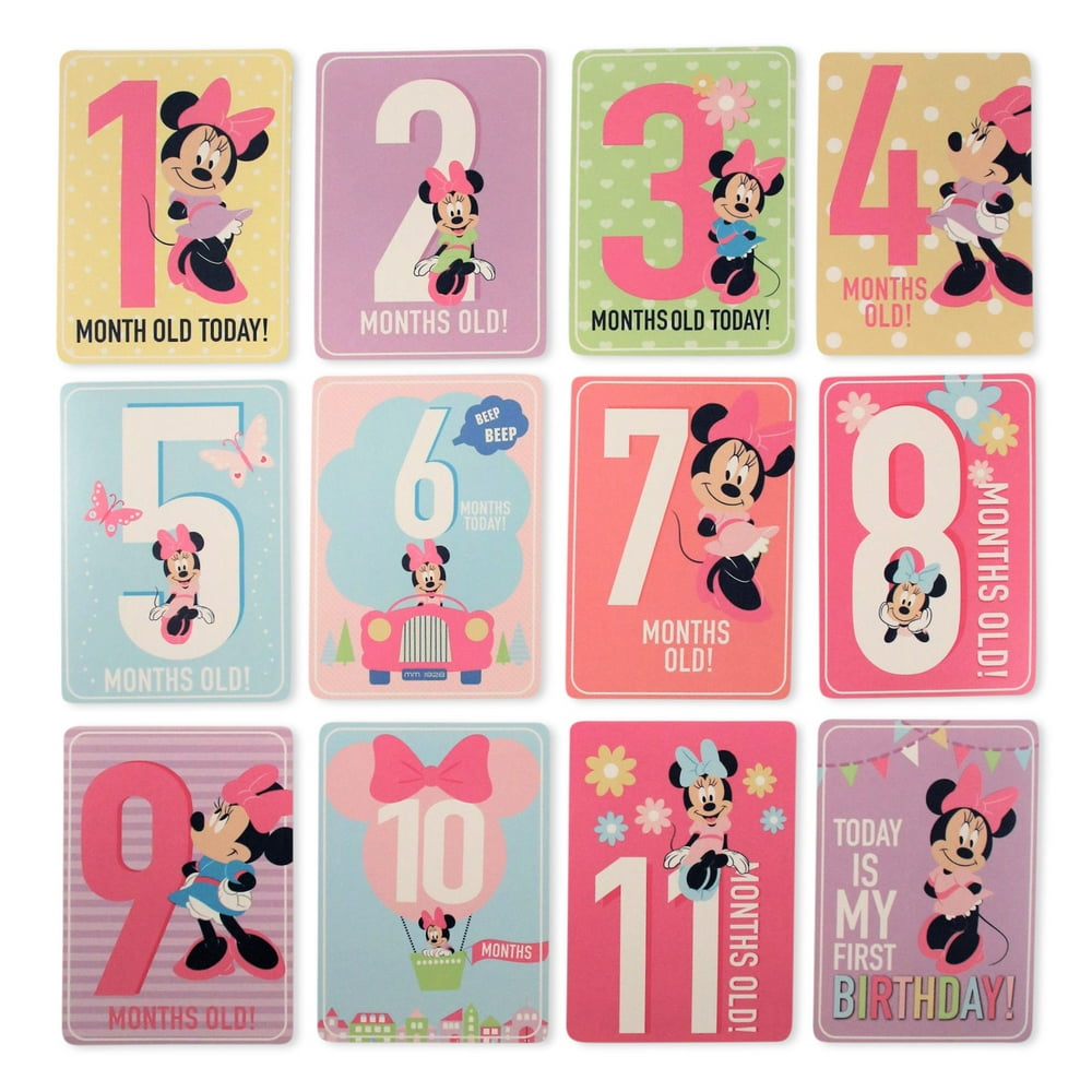 Disney Minnie Mouse Milestone Photo Sharing Cards Gift Set