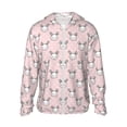 thumbnail image 1 of Balery Cute Rabbit Sudadera ligera de manga larga con capucha y protección solar UPF 50+ para hombre y mujer, ideal para pesca y running-3X-Large, 1 of 7