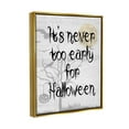 thumbnail image 3 of Stupell Industries Never Too Early Halloween Scene Graphic Art Metallic Gold Floating Framed Canvas Print Wall Art, Design by Lil' Rue, 3 of 9