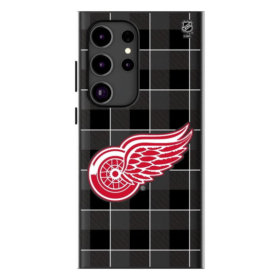 Keyscaper Detroit Red Wings Plaid Galaxy Magnetic Bump Case