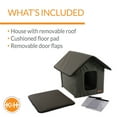 thumbnail image 4 of K&H Pet Products Outdoor Kitty House Cat Shelter (Unheated) Olive/Olive 19 X 22 X 17 Inches, 4 of 9