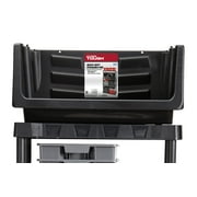 Hyper Tough Heavy Duty Nesting Plastic Stack Bin, Black