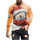 thumbnail image 2 of Blusas y camisas de manga larga y cuello redondo para hombre, informales, a la moda, con estampado navideño, cuello redondo, blusas de licra de manga larga para hombre., 2 of 5