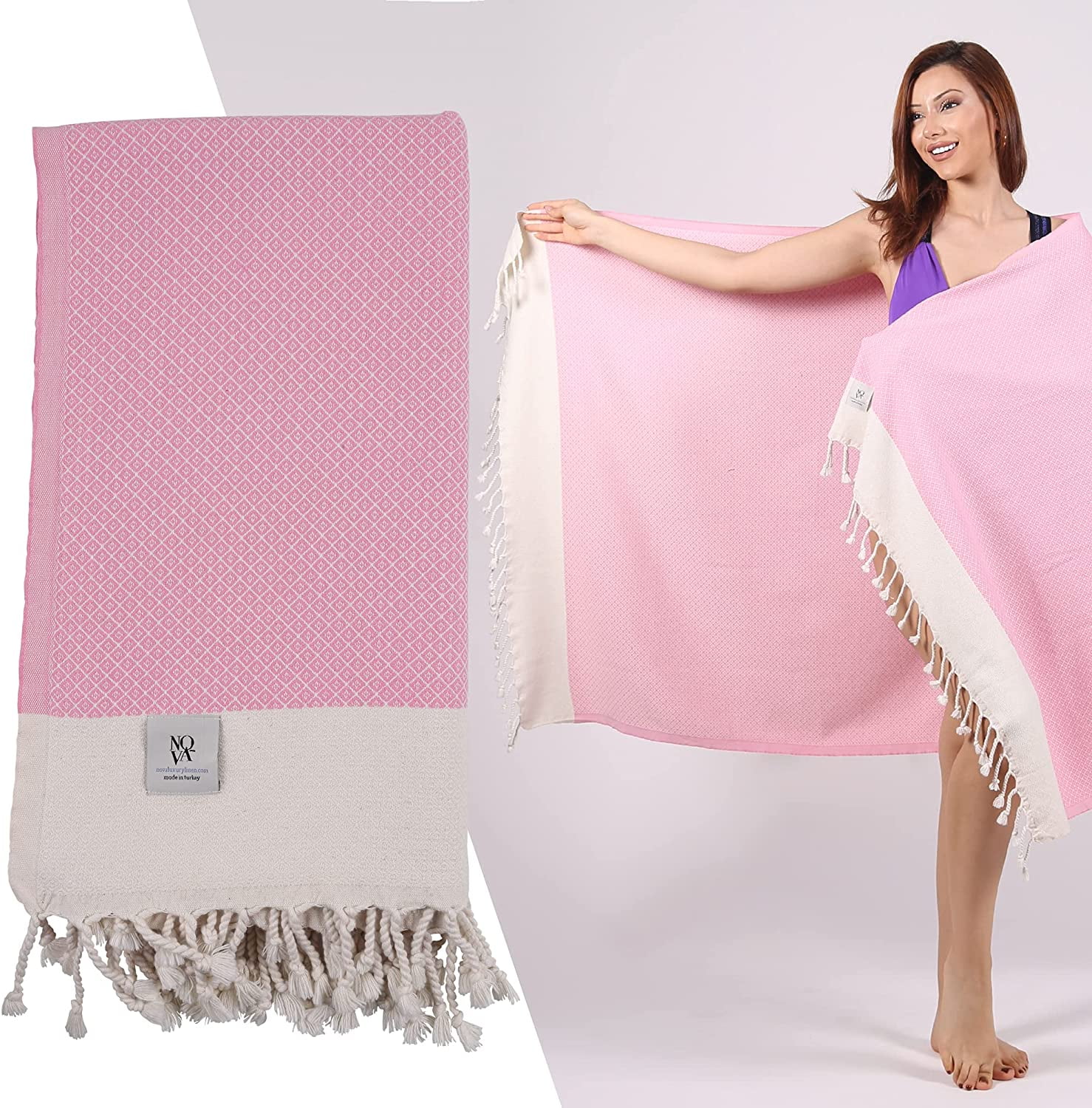Luxury Bath Towels Muslin Towel for Adults, Beach, Spa, Hammam, Gifts,  Guest, Bathroom Decor Soft 100% Turkish Organic Cotton Peshtemal 