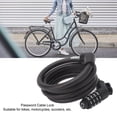 thumbnail image 3 of Bike Cable Lock, Bike Password Lock PVC Sheath Steel Wire Winding  For Mountain Bicycles, 3 of 8