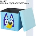 thumbnail image 4 of Bluey Kids' Storage Ottoman, Blue, 15" x 15" x 15", 4 of 7