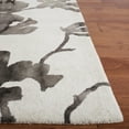 thumbnail image 3 of Safavieh Dip Dye Kayla Distressed Wool Area Rug, Ivory/Charcoal, 3' x 5', 3 of 11