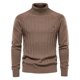 thumbnail image 4 of Suéter de cuello alto para hombre, suéter de cuello alto de color sólido, suéter informal de negocios para hombre, otoño e invierno, 4 of 6