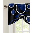 thumbnail image 2 of Blue Black Geometric Abstract Lines Kitchen Valance Curtain Window Valance for Living Room Bedroom Tie Up Valance Curtain, 2 of 6