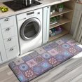 thumbnail image 3 of Purple Ethnic Geometric Patchwork Pattern Kitchen Rug Mat,Kitchen Runner Rugs Non Skid Washable,Decorative Kitchen Floor Mats for Kitchen,Sink,Laundry,17"x47.2", 3 of 7