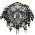 thumbnail image 1 of Wraps 2 Cape Châle en Maille Robe Wrap avec Étole à Paillettes pour Soirée Style Rétro Gatsb Élégant Femmes, 1 of 3