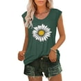 thumbnail image 2 of Birdeem Womens Cap Sleeve Tops Summer Tank Top Casual Basic Tees Shirts Loose Blouses, 2 of 12
