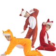 thumbnail image 1 of 120cm Disfraces universales de viñetas de animales para niños, disfraces de baile de zorro siamés, disfraces para padres e hijos adultos, 1 of 3
