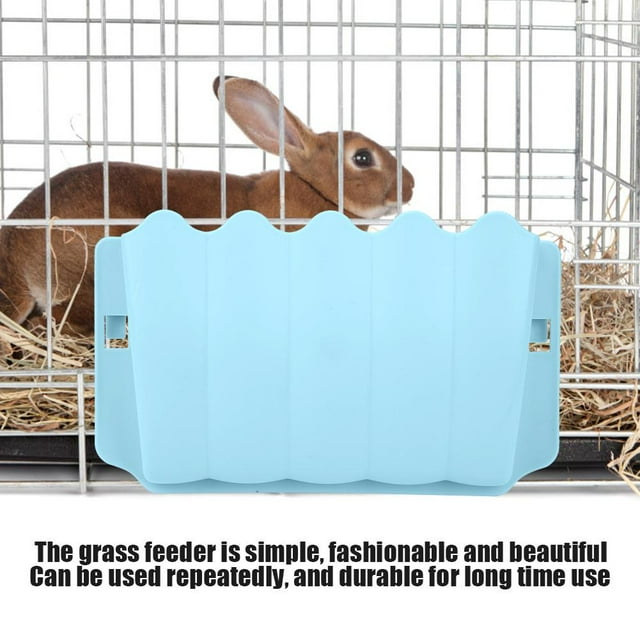 Rdeghly Simple Plastic Grass Feeder Pet Hay Bowl Dish Rack Holder Rabbit Rat, Pet Grass Feeder, Rabbit Bowl Rack
